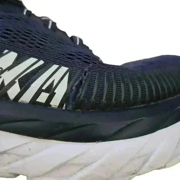 Hoka One One Bondi 7 Womens Running Shoes in Black Iris/Ballad Blue 9 - Picture 13 of 13
